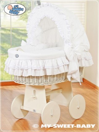 Kosz Mojżesza z budką- Little Angel biały