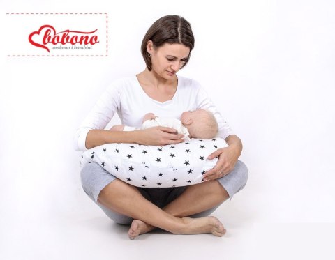 Poduszka rogal do karmienia fasolka + zdejmowana poszewka - Misie różowe