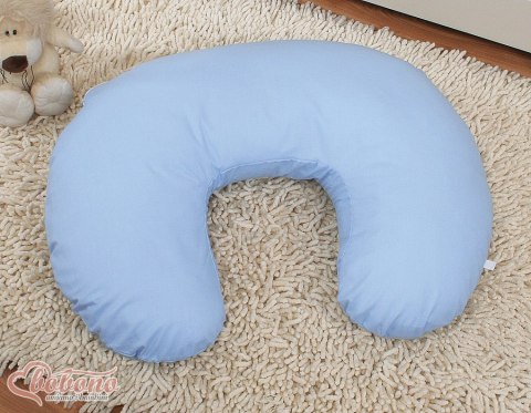 Poduszka rogal do karmienia fasolka + zdejmowana poszewka - niebieska