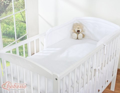 Pościel 2-cz 120x90 - Serduszka białe