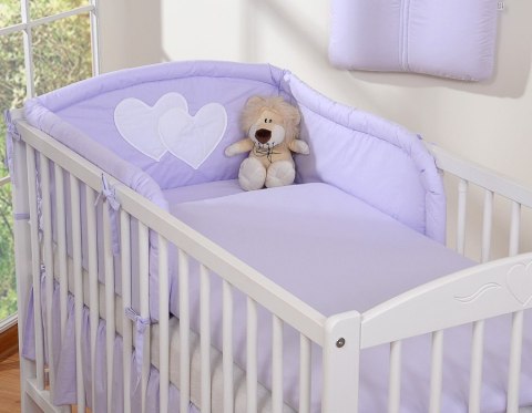 Pościel 2-cz 120x90 - Serduszka fioletowe