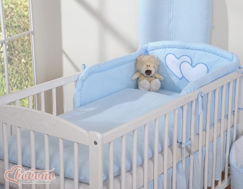 Pościel 2-cz 120x90 - Serduszka niebieskie