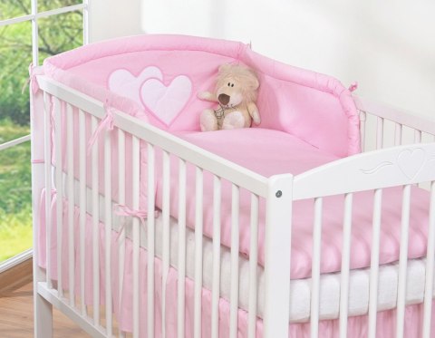 Pościel 2-cz 120x90 - Serduszka różowe