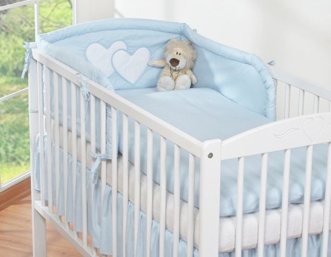 Pościel 3-cz 120x90 - Serduszka niebieskie