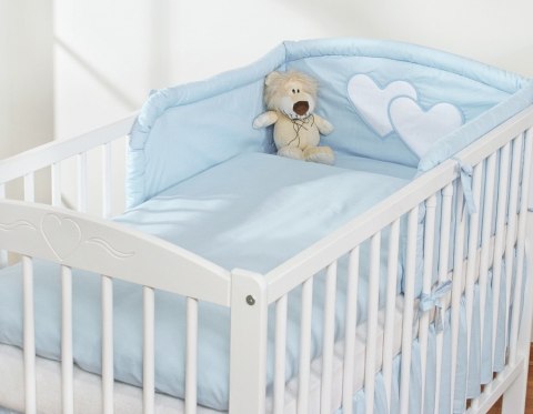 Pościel 3-cz 120x90 - Serduszka niebieskie