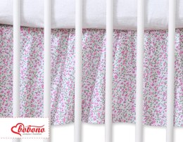 Falbanka maskująca 120x60cm- Wiszące serduszka łączka różowa