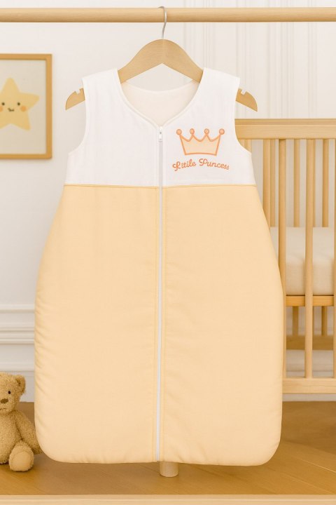 Śpiworek dla dzieci bawełniany M 6-12 mcy TOG 2.5 całoroczny ocieplany Little Princess brzoskwiniowy