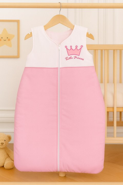 Śpiworek dla dzieci bawełniany M 6-12 mcy TOG 2.5 całoroczny ocieplany Little Princess różowy