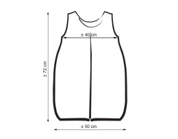 Śpiworek dla dzieci bawełniany M 6-12 mcy TOG 2.5 całoroczny ocieplany serduszka łączka różowa