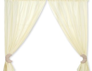 Zasłonki do pokoju dziecięcego- Dobranoc brązowe