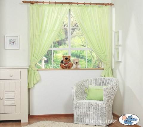 Zasłonki do pokoju dziecięcego- Dobranoc zielone