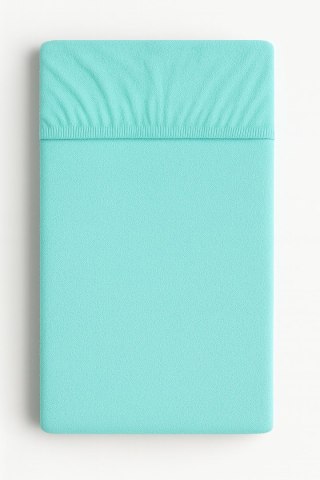 Prześcieradło frotte z gumką do łóżeczka 140x70cm - miętowe