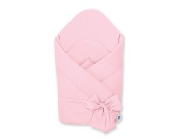 Rożek dla niemowląt z wiązaniem 2w1 usztywniany i miękki - jasny róż
