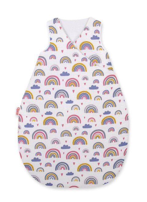 Śpiworek dla dzieci bawełniany M 3-12 mcy TOG 2.5 całoroczny ocieplany - tęcza