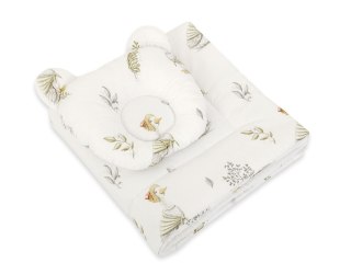 Kołderka z wypełnieniem i poduszka profilowana Miś - zestaw 2cz. - Gąski