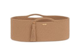 Kosz Mojżesza BOHO bawełniany Handmade z materacykiem - sand