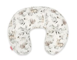 Poduszka rogal do karmienia fasolka + zdejmowana poszewka - Woodland olive