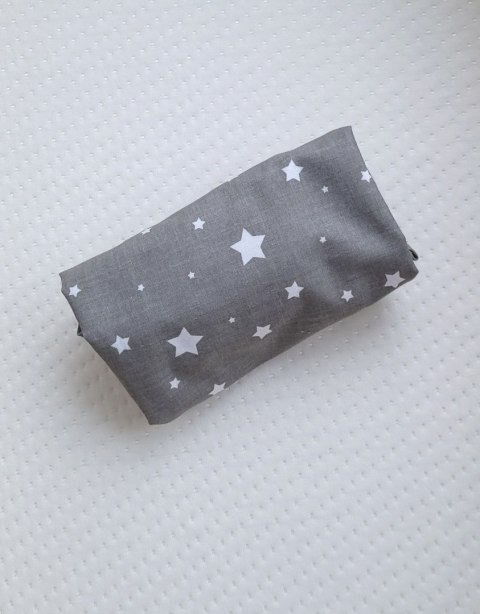 Prześcieradło bawełniane do kosza Mojżesza Boho wózka gondoli 75x35 cm - Mini gwiazdki na szarym