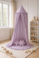 Baldachim wiszący bawełniany do pokoju dziecięcego - fioletowy