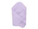 Dwustronny rożek dla niemowląt miękki bawełniany z wiązaniem - fioletowy