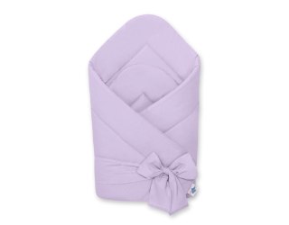 Dwustronny rożek dla niemowląt miękki bawełniany z wiązaniem - fioletowy