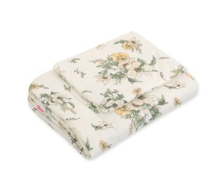 Komplet pościeli dla niemowląt z wypełnieniem 2-cz 75x100cm NEWBORN - Clematis on beige