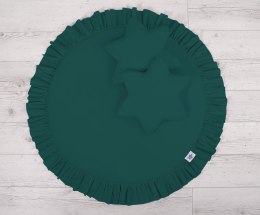 Mata do zabawy z falbanką - butelkowa zieleń