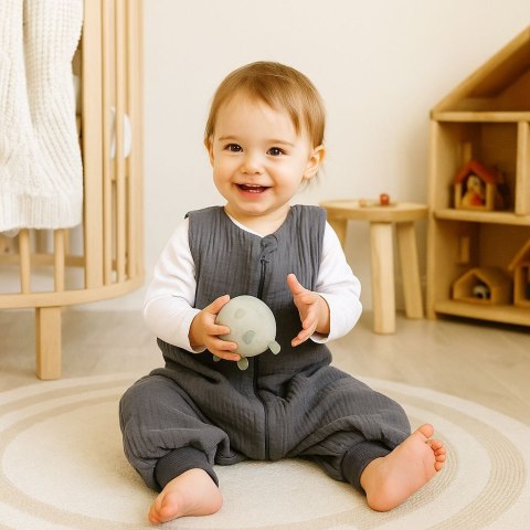 Muślinowy śpiworek dla dzieci z nogawkami XL 2-4 lata letni TOG 1.0 - antracyt