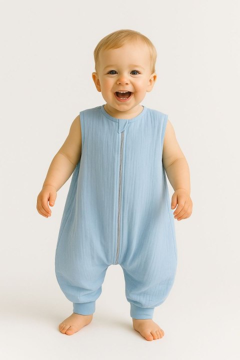 Muślinowy śpiworek dla dzieci z nogawkami XL 2-4 lata letni TOG 1.0 - blue