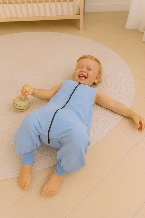 Muślinowy śpiworek dla dzieci z nogawkami XL 2-4 lata letni TOG 1.0 - blue