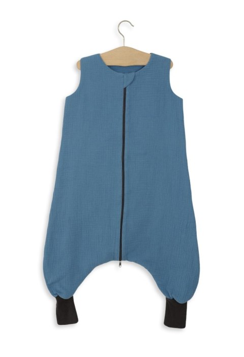 Muślinowy śpiworek dla dzieci z nogawkami XL 2-4 lata letni TOG 1.0 - brudny niebieski