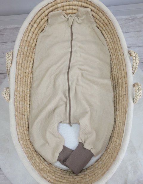 Muślinowy śpiworek dla dzieci z nogawkami XL 2-4 lata letni TOG 1.0 - cream