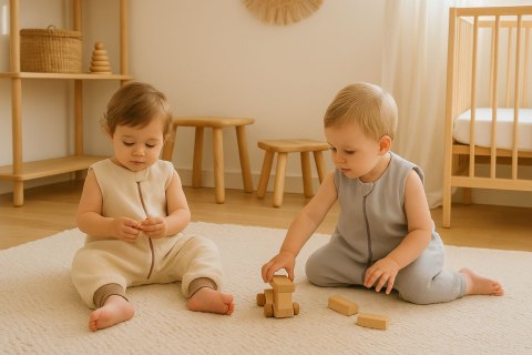 Muślinowy śpiworek dla dzieci z nogawkami XL 2-4 lata letni TOG 1.0 - cream