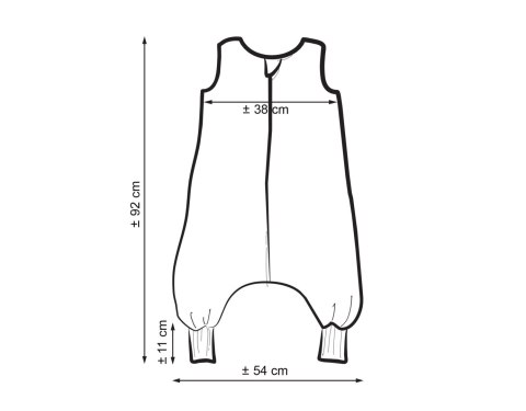 Muślinowy śpiworek dla dzieci z nogawkami XL 2-4 lata letni TOG 1.0 - musztardowy