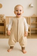 Muślinowy śpiworek dla dzieci z nogawkami L 9-24 mcy letni TOG 1.0 - cream