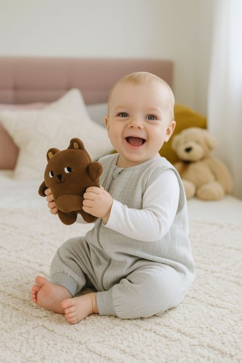 Muślinowy śpiworek dla dzieci z nogawkami L 9-24 mcy letni TOG 1.0 - szary