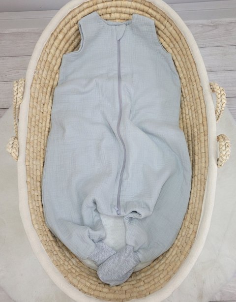 Muślinowy śpiworek dla dzieci z nogawkami L 9-24 mcy letni TOG 1.0 - szary