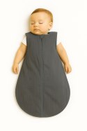 Muślinowy śpiworek dla dzieci zaokrąglony M 6-12 mcy letni TOG 1.0 - antracyt