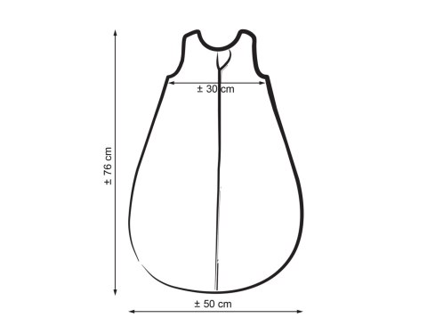 Muślinowy śpiworek dla dzieci zaokrąglony M 6-12 mcy letni TOG 1.0 - antracyt
