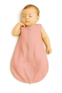 Muślinowy śpiworek dla dzieci zaokrąglony M 6-12 mcy letni TOG 1.0 - pastel pink