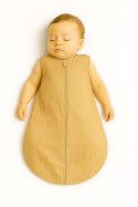 Muślinowy śpiworek dla dzieci zaokrąglony S 0-6 mcy letni TOG 1.0 - camel