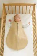 Muślinowy śpiworek dla dzieci zaokrąglony S 0-6 mcy letni TOG 1.0 - camel