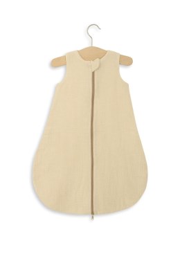 Muślinowy śpiworek dla dzieci zaokrąglony S 0-6 mcy letni TOG 1.0 - cream