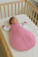 Muślinowy śpiworek dla dzieci zaokrąglony S 0-6 mcy letni TOG 1.0 - róż retro