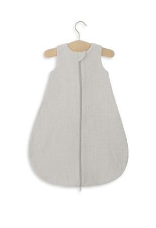 Muślinowy śpiworek dla dzieci zaokrąglony S 0-6 mcy letni TOG 1.0 - szary