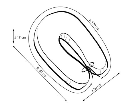 Poduszka ciążowa Longer dla kobiet w ciąży do spania + zdejmowana poszewka - Brudny róż