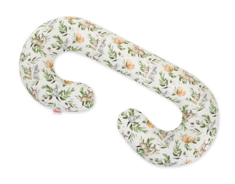 Poduszka ciążowa typu C dla kobiet w ciąży do spania karmienia + zdejmowana poszewka- Woodland green