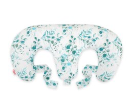 Poduszka rogal do karmienia bliźniąt + zdejmowana poszewka - eucaliptus mint