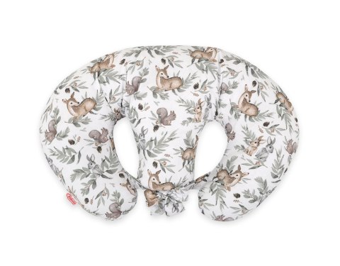 Poduszka rogal do karmienia bliźniąt + zdejmowana poszewka - woodland olive