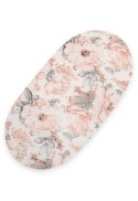 Prześcieradło bawełniane do kosza Mojżesza Boho wózka gondoli 75x35 cm - Róże sepia